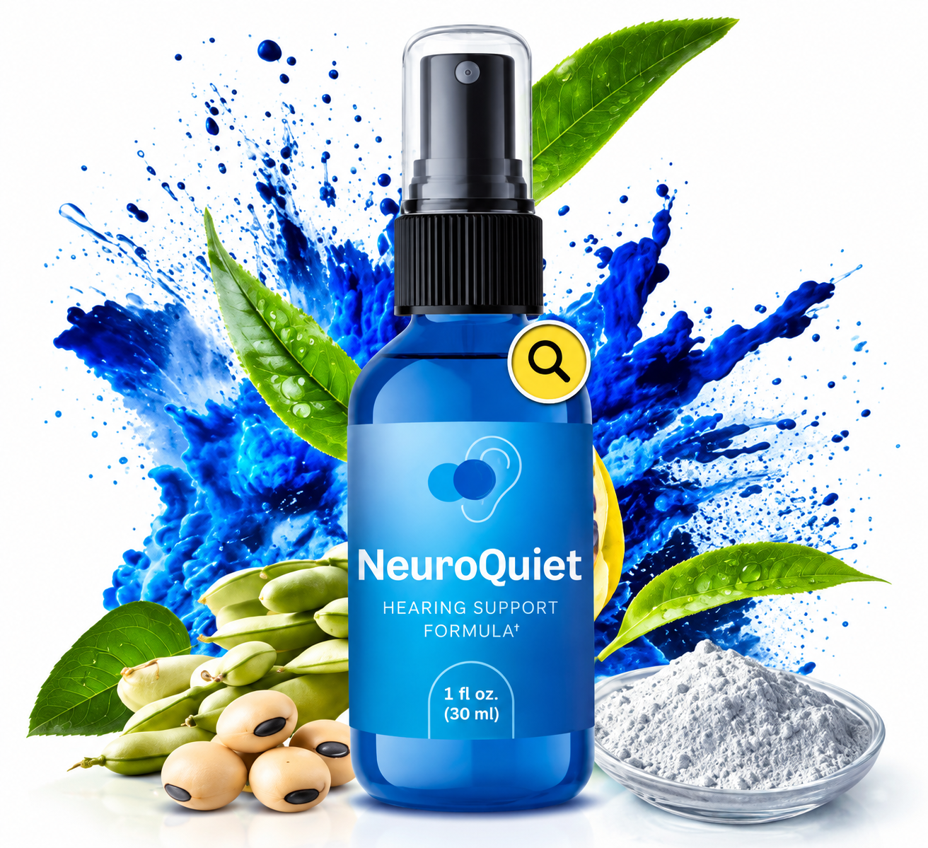NeuroQuiet: suporte auditivo em uma fórmula prática de uso diário.